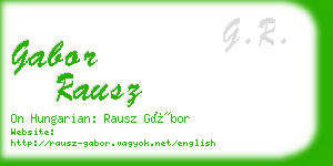 gabor rausz business card